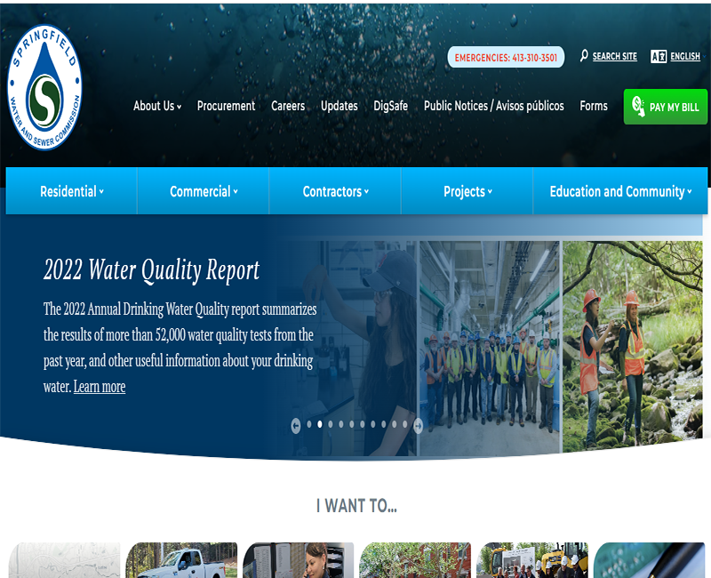 Websites Springfield Water and Sewer